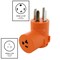 Ac Works Plug Adapter, 5-15/20R, 14-30P, 0 ft., Orange AD1430520 - alternate 6